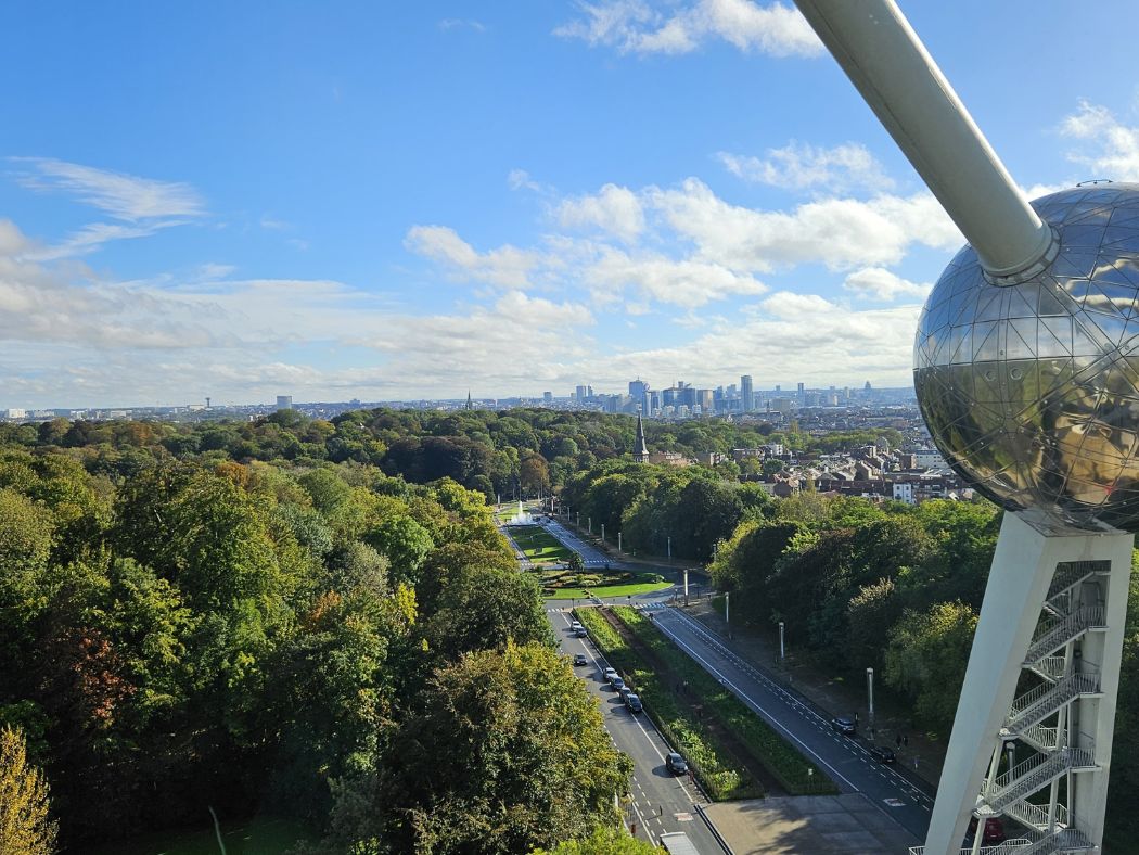 View from the Atomium in Brussels