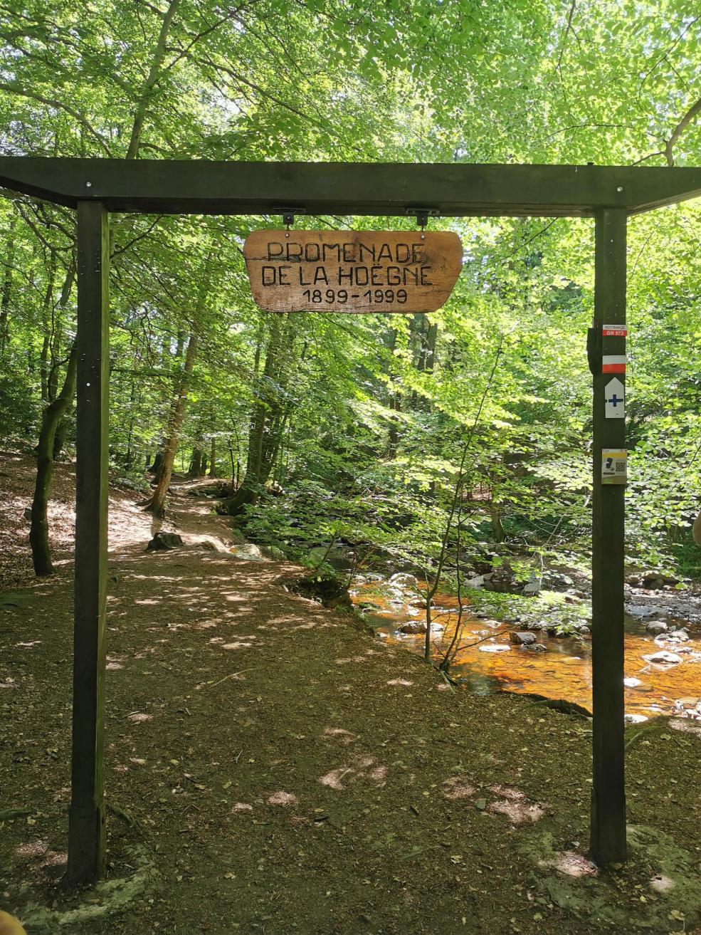 Hiking alongside the Hoegne river in the Belgian Ardennes