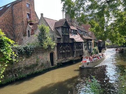 Canal boat tour in Bruges